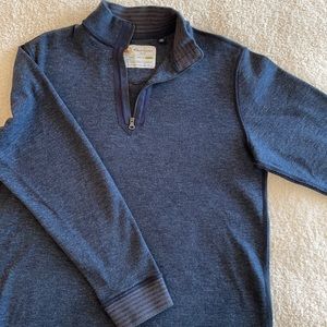 Robert Graham Men’s 1/4 Zip Blue Sweater Large